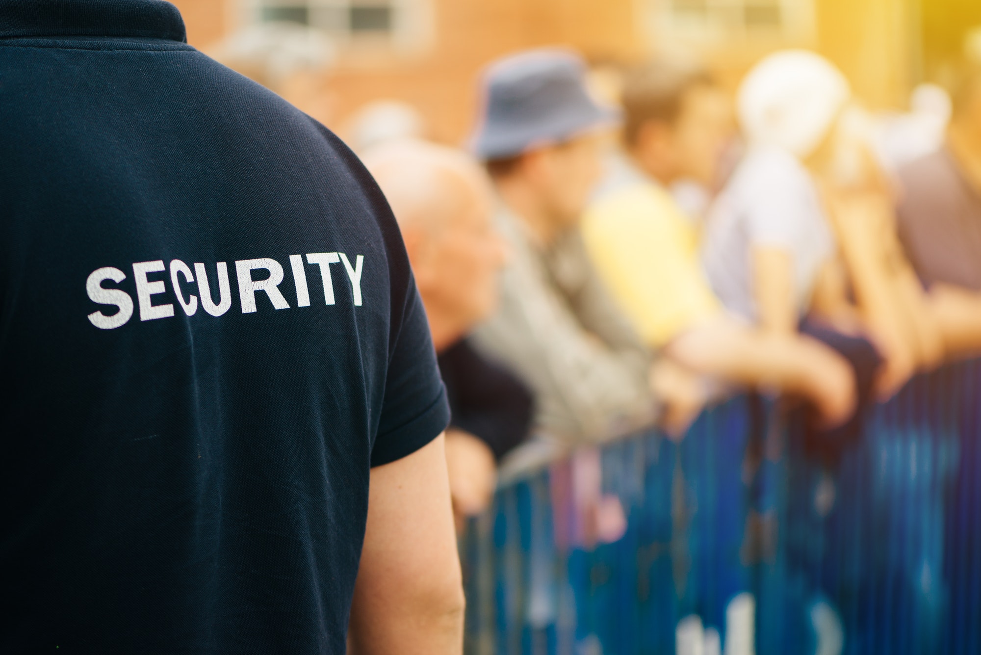 Member of a security guard team working a public event